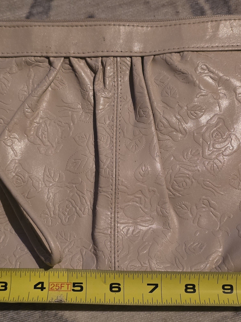 Vintage Toni Handbag Brand Embossed Rose Clutch